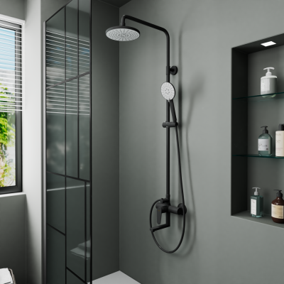 Душевая система D&K Bayern.München черный (DA1563705B18) фото в интернет-магазине Русалия