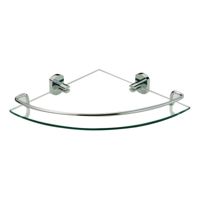 Полка угловая стеклянная Savol S-009973, хром фото в интернет-магазине Русалия