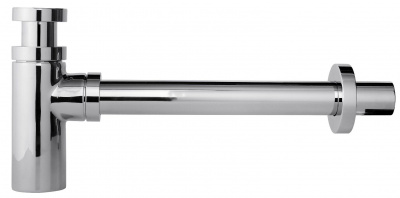 Металлический хромированный сифон для раковины WL005 Wela фото в интернет-магазине Русалия