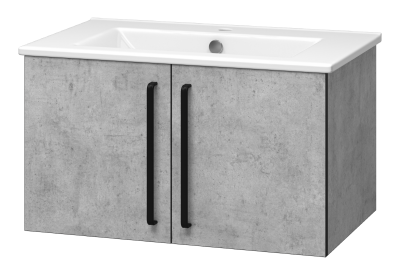 Тумба Rock 75 подвесная с раковиной Sanita Luxe Quadro 75 Brevita фото в интернет-магазине Русалия