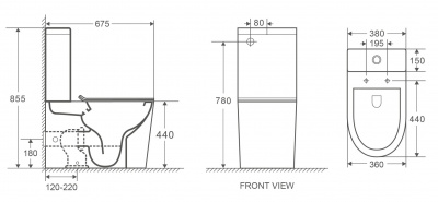 Унитаз с высокой чашей WW SALZBACH 001 XL GL-WT с сиденьем микролифт WeltWasser фото в интернет-магазине Русалия