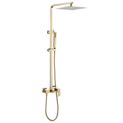 Душевая стойка ABBER Daheim AF8220G без излива, золото матовое фото в интернет-магазине Русалия