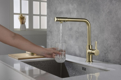 Смеситель Timo для кухни Hette (1026/17F) фото в интернет-магазине Русалия