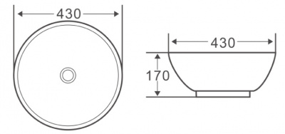 Раковина накладная круглая BB1077 Belbagno фото в интернет-магазине Русалия