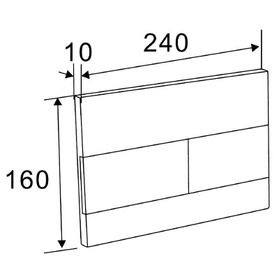 Кнопка смыва AZARIO NEW двойная, пластик, черный матовый (AZ-013.04) фото в интернет-магазине Русалия