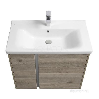 Тумба под раковину AQUATON Стоун 80 сосна арлингтон 1A228201SX850 фото в интернет-магазине Русалия