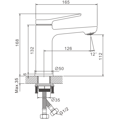 Смеситель для раковины BELZ (B10572-7) фото в интернет-магазине Русалия