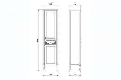Пенал Салерно 40 Антикварный Орех 9700 ASB-Woodline фото в интернет-магазине Русалия