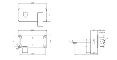 Встраиваемый смеситель для раковины  ROMANO ROM-BLM-CRM  Belbagno фото в интернет-магазине Русалия