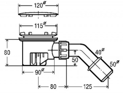 Сифон для душевого поддона Tempoplex 364786 Viega фото в интернет-магазине Русалия