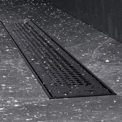 W02SC-P11-060-01BM PrimeFlow Трап для душа линейный универс затвор Cut Gradient 60см цвет черн мат Am.Pm фото в интернет-магазине Русалия