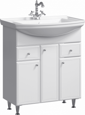 Напольная тумба 85 Barcelona белый BA0108K + умывальник Стиль 850 4620008197357 Aqwella фото в интернет-магазине Русалия