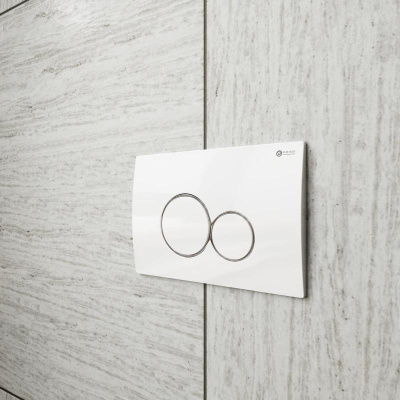 Клавиша смыва Виктория PN44061WC белая/хром Point фото в интернет-магазине Русалия