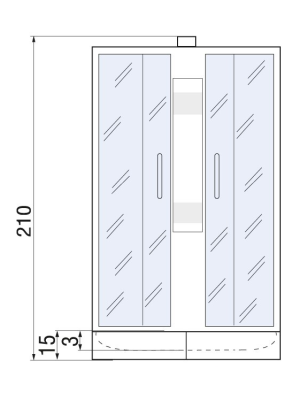 Душевая кабина NARA LIGHT Б/К 80/15 MT 80*80*210 10000001669 River фото в интернет-магазине Русалия