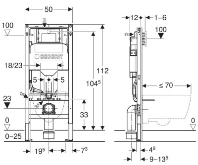 Инсталляция Geberit Duofix 111.950.00.6 фото в интернет-магазине Русалия