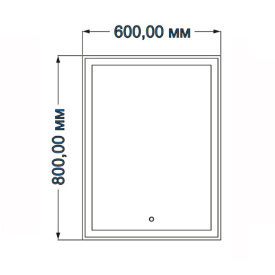 Зеркало Loranto Стиль 600х800 с сенсором, на подложке (CS00058006) фото в интернет-магазине Русалия