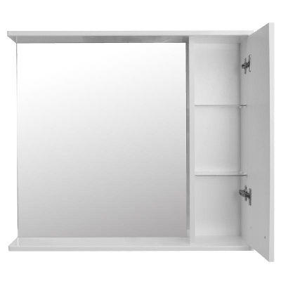 Зеркало-шкаф Loranto Дина 75, 750х700х140 правостороннее, белое (CS00049720) фото в интернет-магазине Русалия