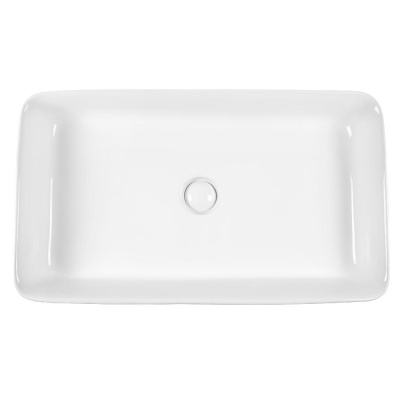 BOND S64-680 Раковина накладная прямоугольная 68*38*12см белая фото в интернет-магазине Русалия