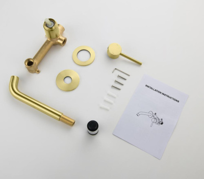 Смеситель для раковины встроенный Timo Saona золото матовое (2372/17SM) фото в интернет-магазине Русалия