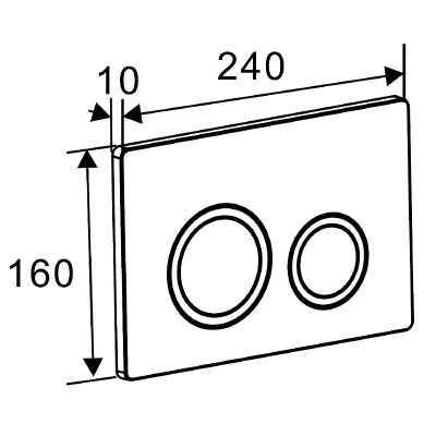 Кнопка смыва AZARIO NEW двойная, пластик, черный матовый (AZ-017.04) фото в интернет-магазине Русалия