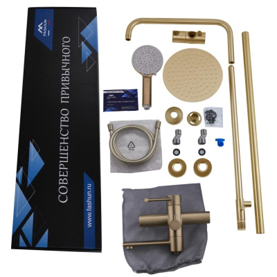 Душевая система FASHUN бронза, PVD покрытие (A52434-21) фото в интернет-магазине Русалия