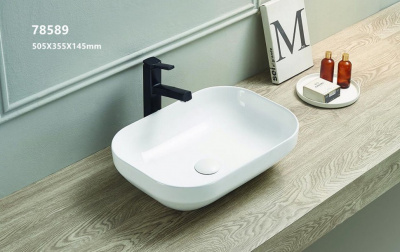 Раковина накладная прямоугольная 78589 CeramaLux фото в интернет-магазине Русалия