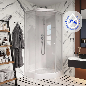 Кабина P91 душевая PARLY 
 90х90х215 см фото в интернет-магазине Русалия