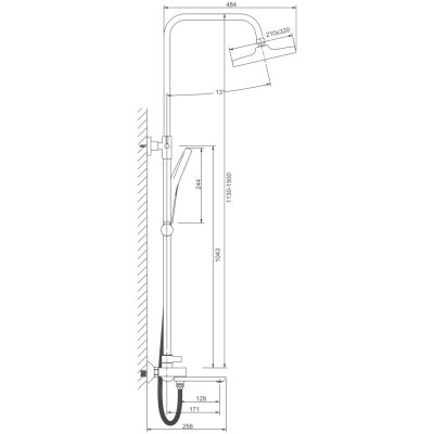 Душевая система  BELZ (B24672-3) фото в интернет-магазине Русалия