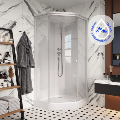 Кабина P91 душевая PARLY 
 90х90х215 см фото в интернет-магазине Русалия