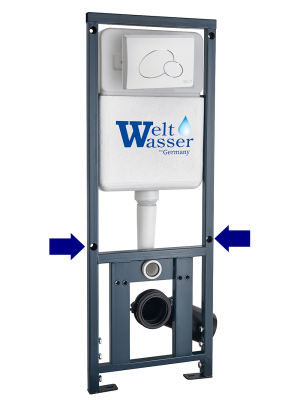 MARBERG 410 RD WT Инсталляция для унитаза. Круглая белая кнопка WeltWasser фото в интернет-магазине Русалия