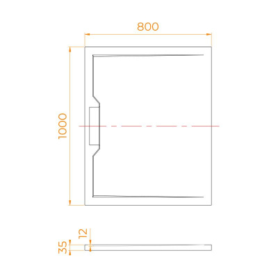 Каменный душевой поддон прямоугольный RGW STE MB Черный мрамор  800x1000 фото в интернет-магазине Русалия