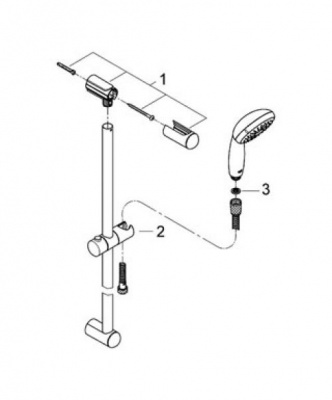 Душевой гарнитур 27795001 Tempesta New IV Grohe фото в интернет-магазине Русалия