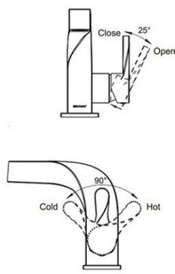 Смеситель для умывальника Wave F174108C Bravat фото в интернет-магазине Русалия