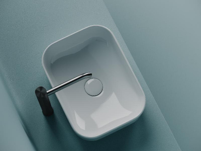 Умывальник чаша накладная прямоугольная Element 400*305*140мм CN5042 Ceramica Nova фото в интернет-магазине Русалия