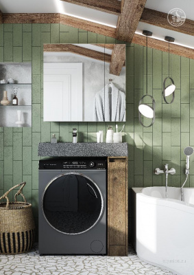 Раковина AQUATON Рейн 80 графит 1A72113KRW210 фото в интернет-магазине Русалия