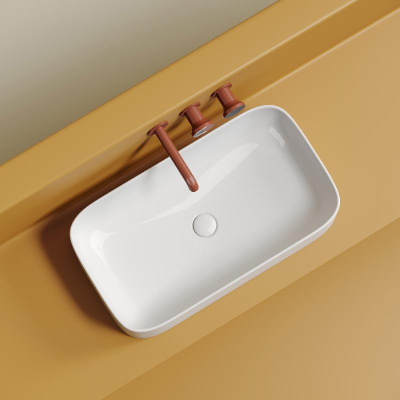 Умывальник чаша накладная прямоугольная Element 705*380*150мм CN6054 Ceramica Nova фото в интернет-магазине Русалия