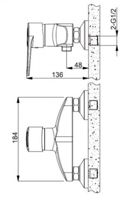 Смеситель для душа Loop F9124182CP-01 Bravat фото в интернет-магазине Русалия
