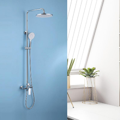 Душевая стойка ABBER Weiss Insel AF8020 без излива, хром фото в интернет-магазине Русалия