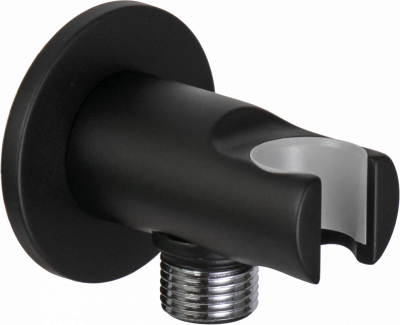 Держатель ручного душа с подключением шланга Remer 337MNO, черный матовый фото в интернет-магазине Русалия