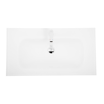 Стеклянная раковина, белая матовая, 910x465x145, BB910/465-LV-VTR-BO Belbagno фото в интернет-магазине Русалия