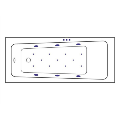 Гидромассажная ванна EXCELLENT Ava 170x70 "RELAX" (золото) WAEX.AVA17.RELAX.GL фото в интернет-магазине Русалия