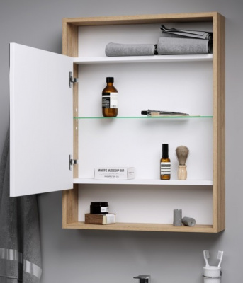 Зеркальный шкаф 50 City дуб балтийский SIT0405DB Aqwella фото в интернет-магазине Русалия