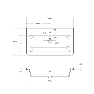 URBAN керамическая раковина 12080-KL Belbagno фото в интернет-магазине Русалия