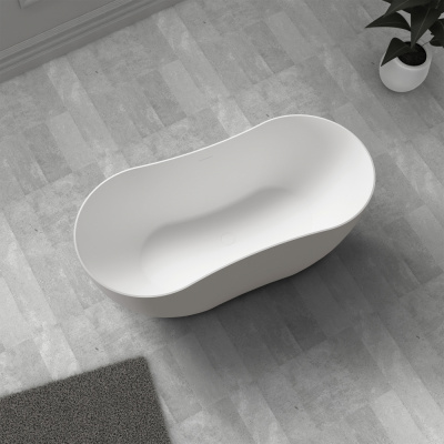 Ванна из искусственного камня ABBER Stein AS9604 белая матовая 170х80х55 см фото в интернет-магазине Русалия