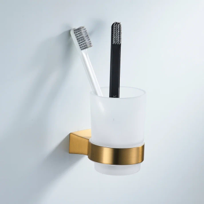 Стакан для ванной комнаты Shevanik SG5712G, золотой сатин фото в интернет-магазине Русалия