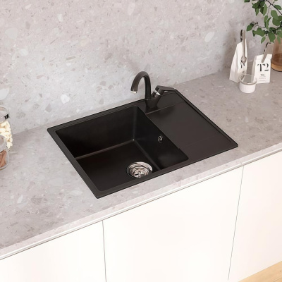 Кухонная мойка Maretti Kitchen KT650-BL, черный фото в интернет-магазине Русалия
