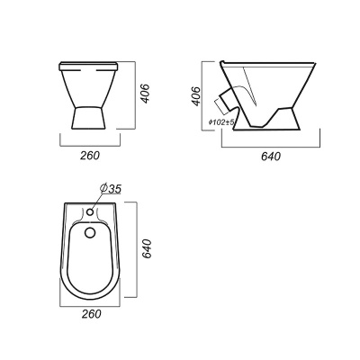Биде Самарское BD.FS/Samarsky/C/WHT.G/S1 Белое Sanita фото в интернет-магазине Русалия