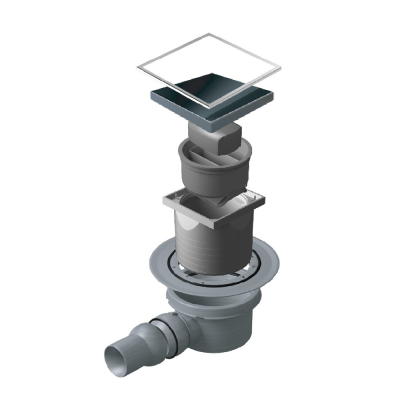 Точечный трап Pestan Confluo Standard 10х10 Dry Black Glass (13000101) фото в интернет-магазине Русалия