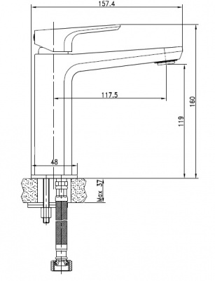 Смеситель для раковины Nature А63063 Cersanit фото в интернет-магазине Русалия