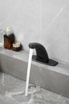 Смеситель для раковины HAIBA сенсорный черный (HB523-7) фото в интернет-магазине Русалия